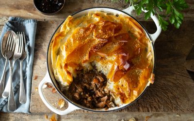 Beef, Mushroom, Caramelised Onion & Gruyere Pie